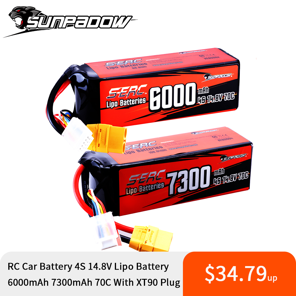 4S Lipo Battery 14.8V 6000Mah - Sunpadow 4S يبو بطارية ل 6000mAh