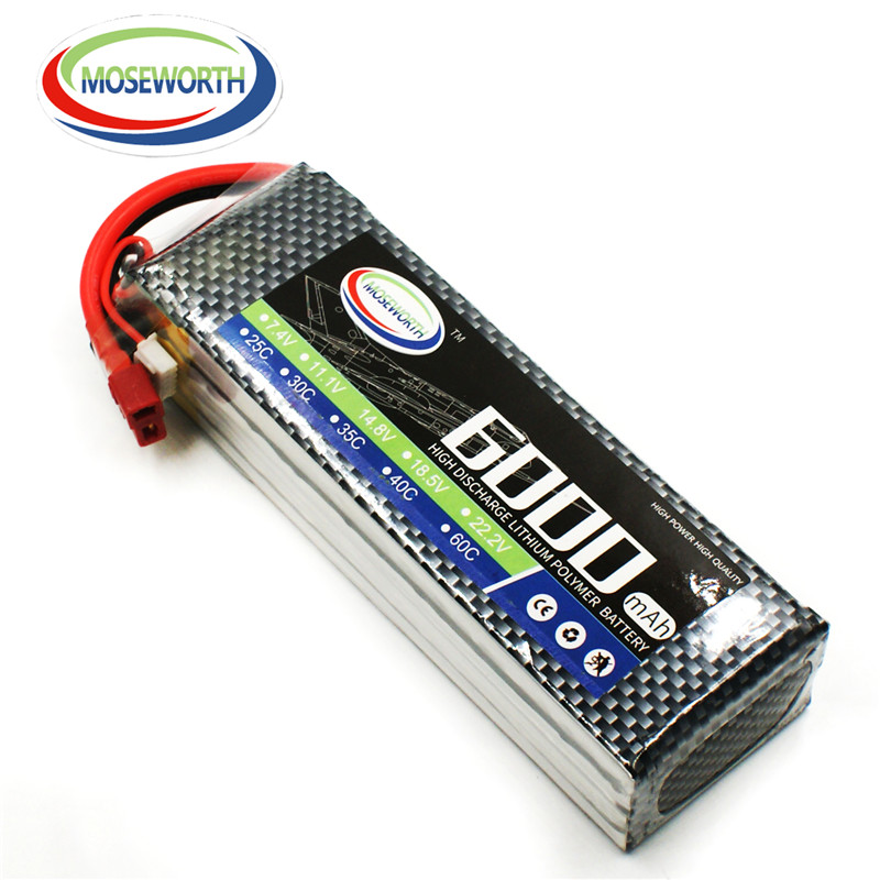4S Lipo Battery 14.8V 6000Mah - 4S 14.8 فولت 6000 مللي أمبير