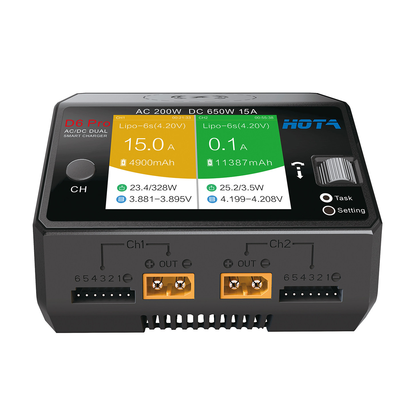 Hota D6 Pro Dual Lipo Charger - شاحن HOTA D6 Pro الذكي ثنائي