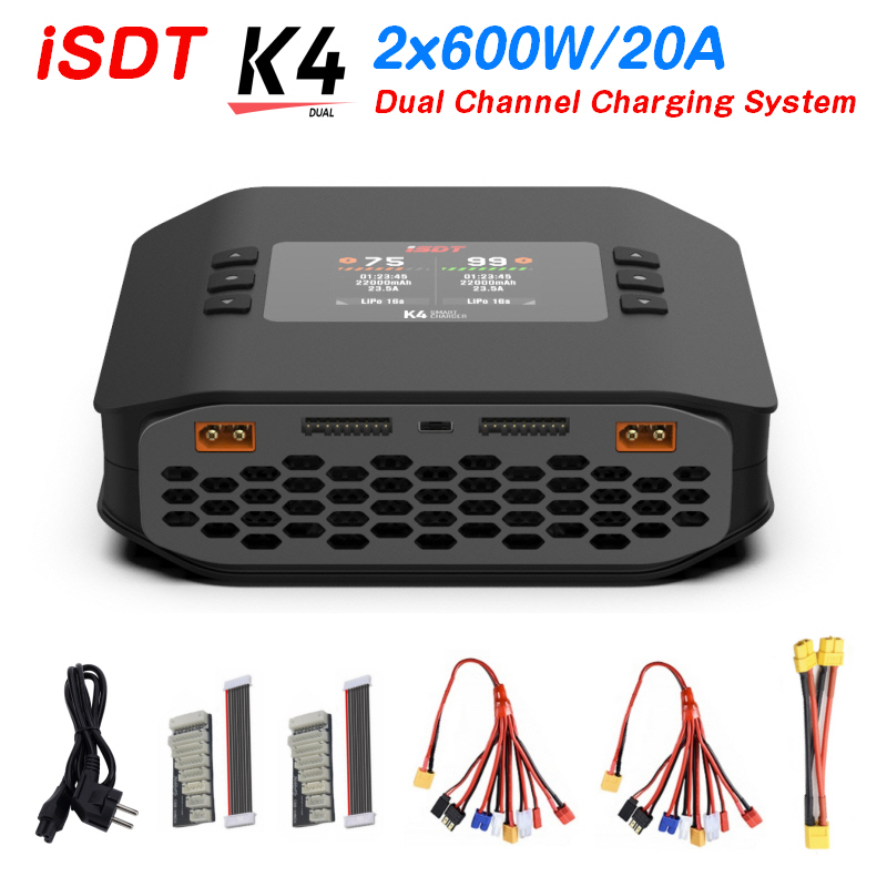 شاحن بطاريات ليثيوم ذكي ISDT K - مراجعة Isdt K4 Dual Lipo Charger وسعره