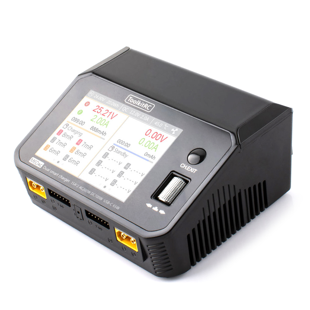 شاحن وفاحص بطاريات ليثيوم بولي - مراجعة Toolkitrc M6Dac Smart Charger وسعره