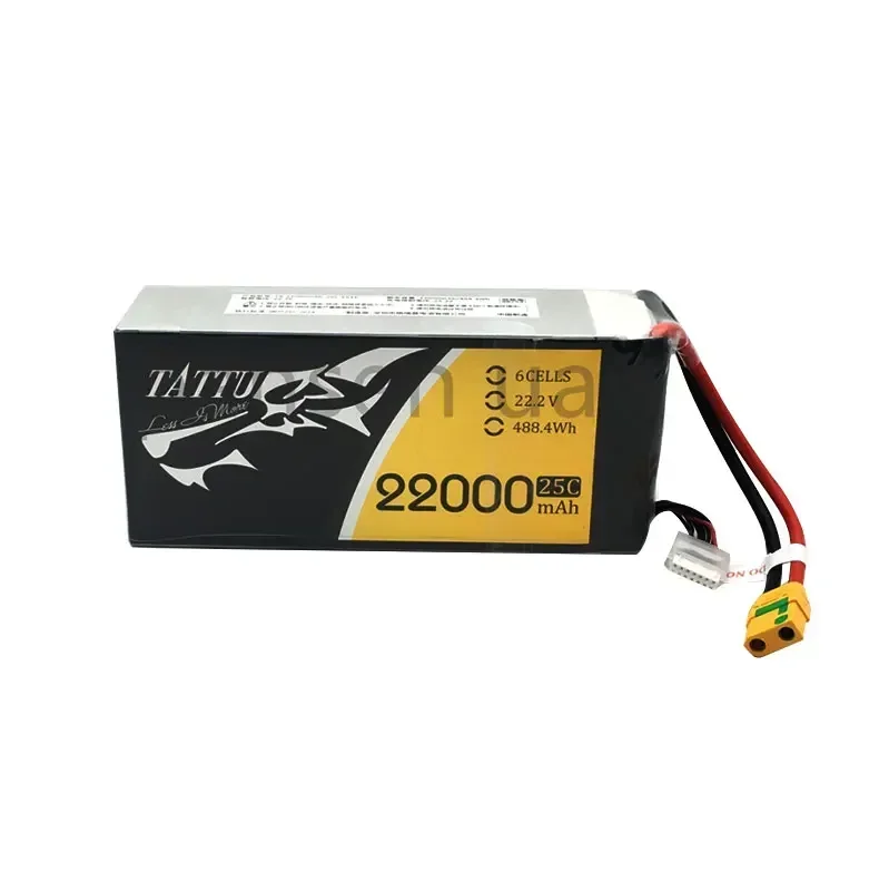 TATTU 22000mAh 22.2V 6S 488wh  - مراجعة Tattu 6S 22000Mah Lipo Battery وسعره