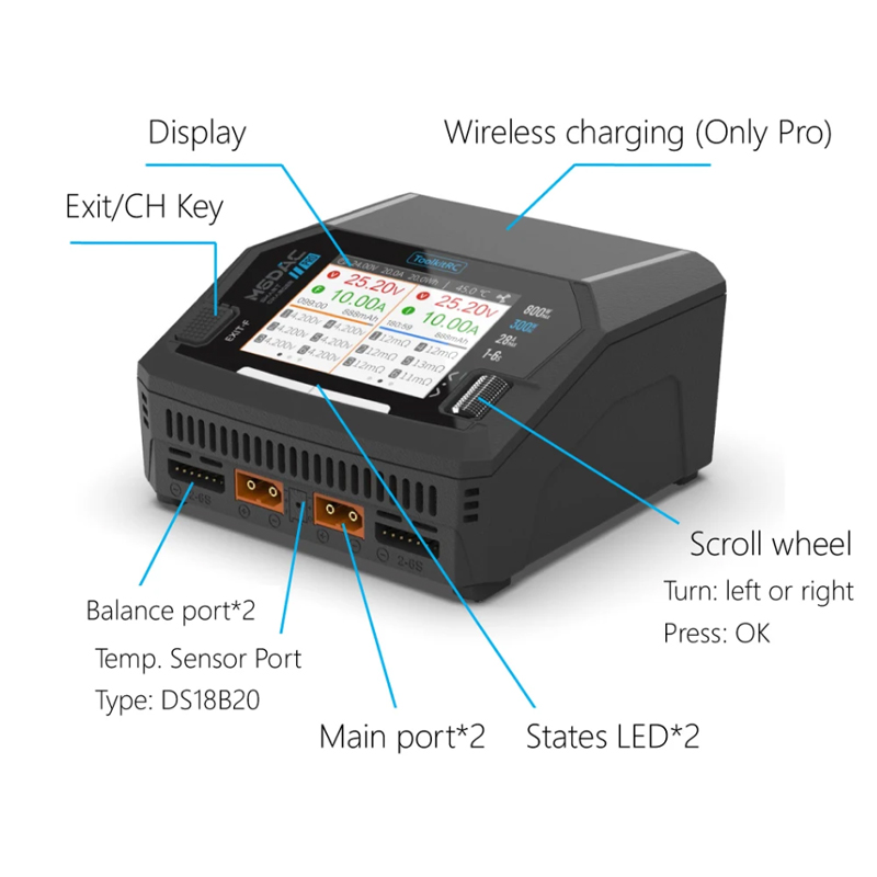 شاحن بطاريات ذكي ToolkitRC M6D - مراجعة Toolkitrc M6Dac Smart Charger وسعره