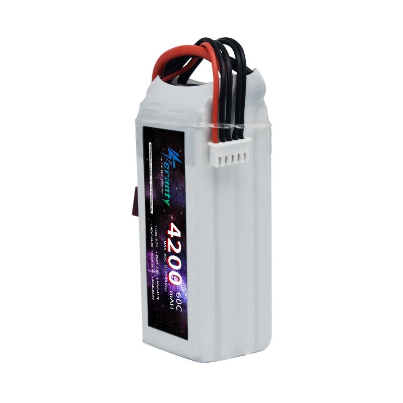 60C يبو بطارية 14.8V 4S 4200mA - مراجعة 4S Lipo Battery 14.8V 6000Mah وسعره