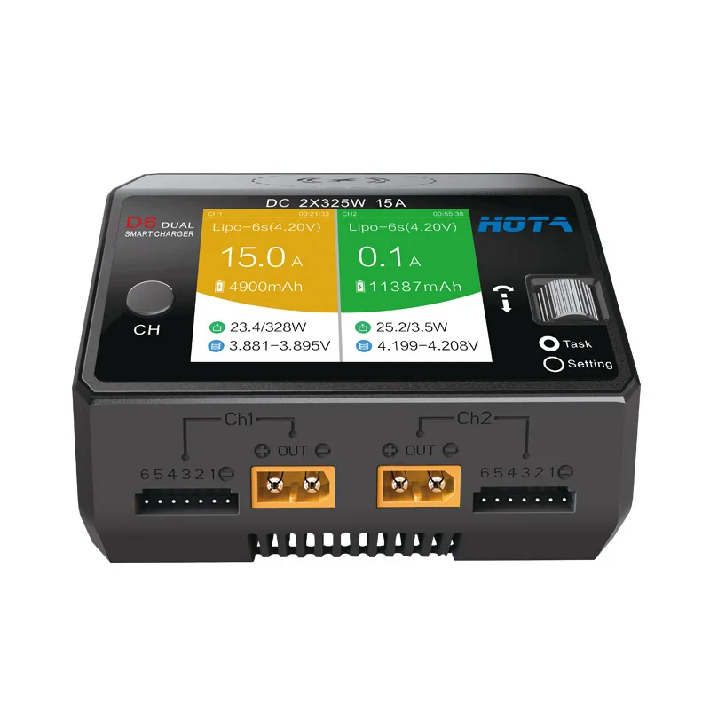 Hota D6 المزدوج/برو الذكية شاح - مراجعة Hota D6 Pro Dual Lipo Charger وسعره