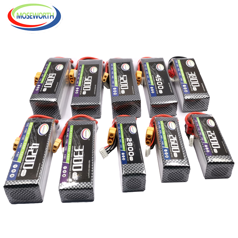 2S 3S 4S 6S RC يبو بطارية 7.4V - مراجعة 4S Lipo Battery 14.8V 6000Mah وسعره