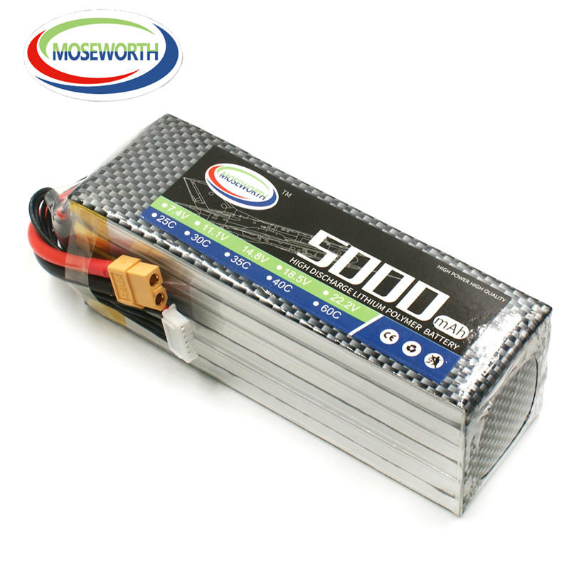 بطارية لعبة LiPo 6S 22.2V 5000 - مراجعة 6S Lipo Battery 22.2V 5000Mah وسعره