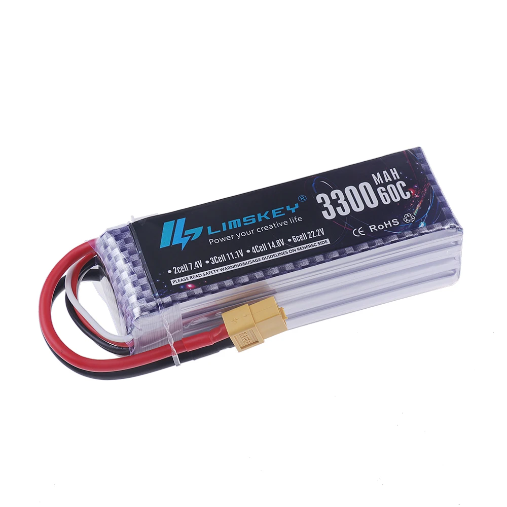 60C يبو بطارية 14.8 فولت 4S 15 - مراجعة 4S Lipo Battery 14.8V 6000Mah وسعره