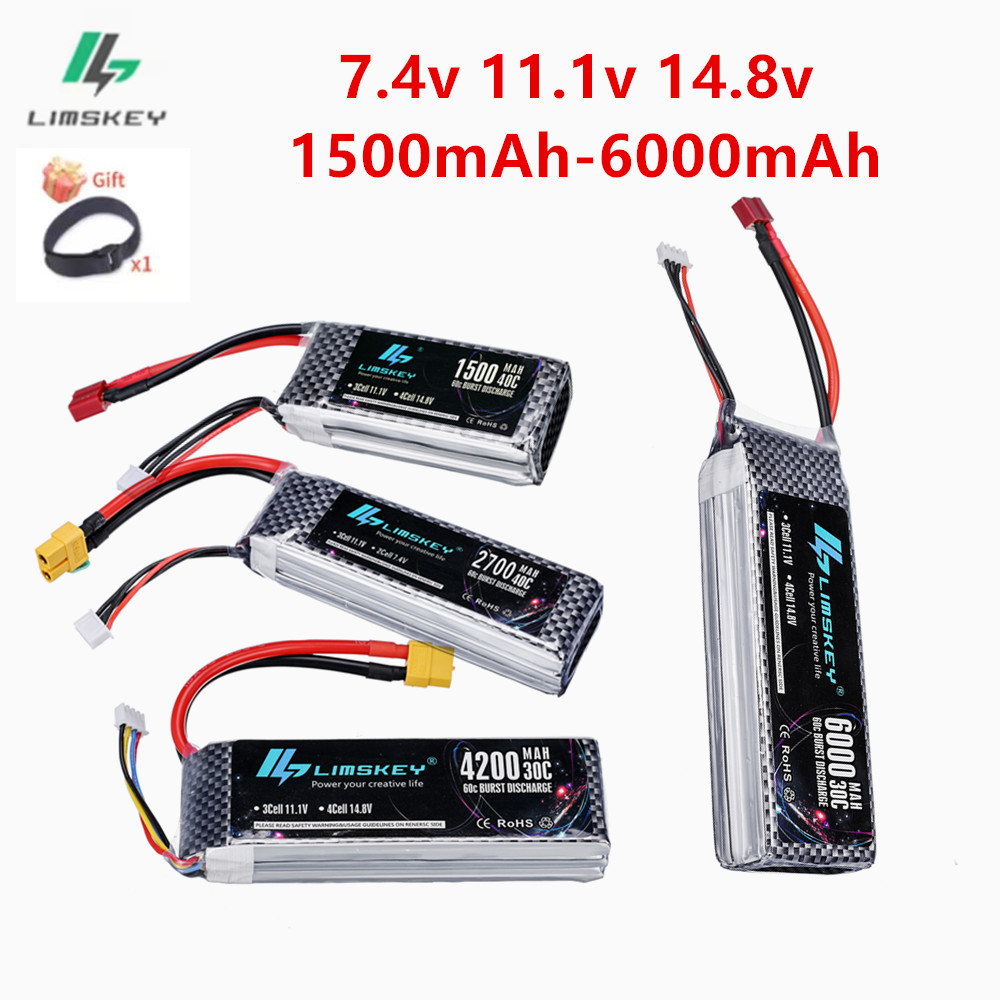 2S 3S 4S يبو بطارية 7.4V 11.1V - مراجعة 4S Lipo Battery 14.8V 6000Mah وسعره