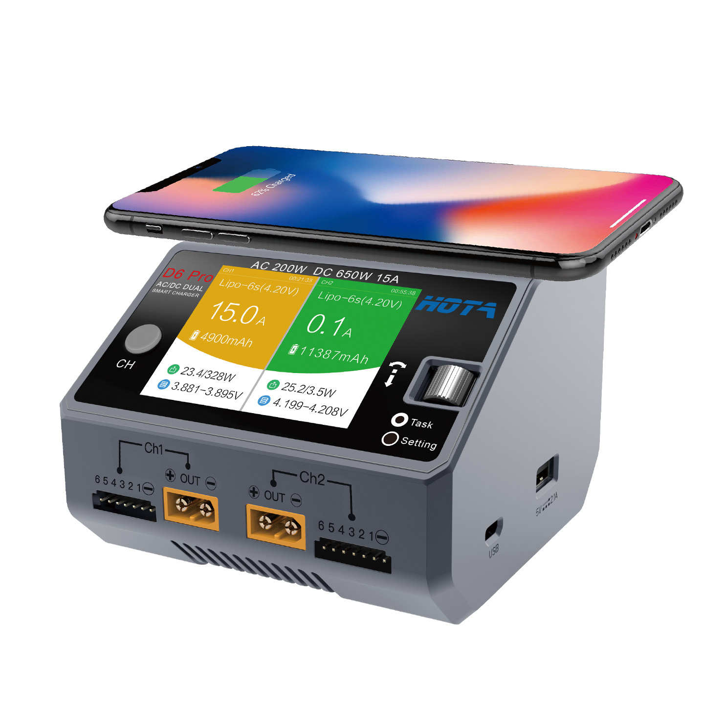 شاحن HOTA D6 Pro الذكي ثنائي ا - مراجعة Hota D6 Pro Dual Lipo Charger وسعره
