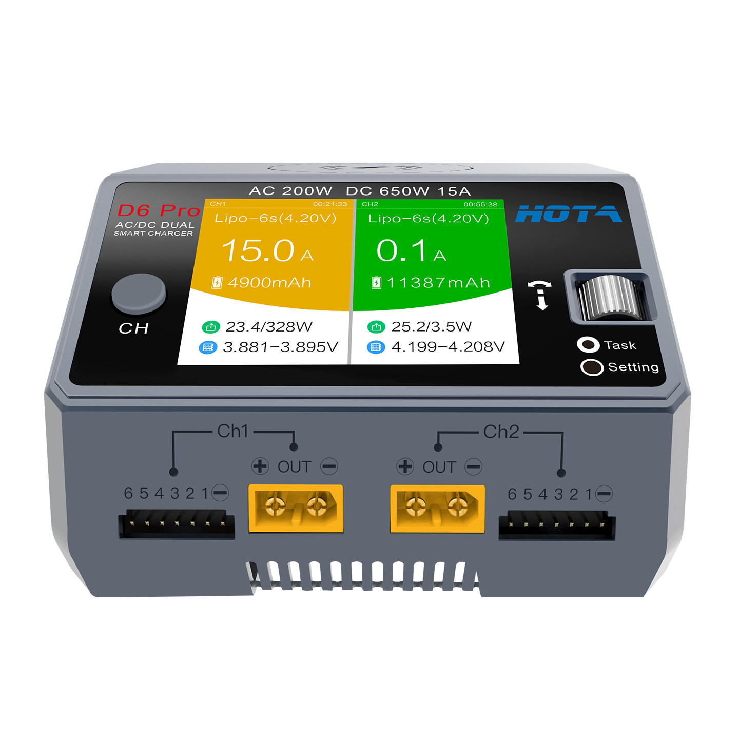 شاحن HOTA D6 Pro الذكي ثنائي ا - مراجعة Hota D6 Pro Dual Lipo Charger وسعره