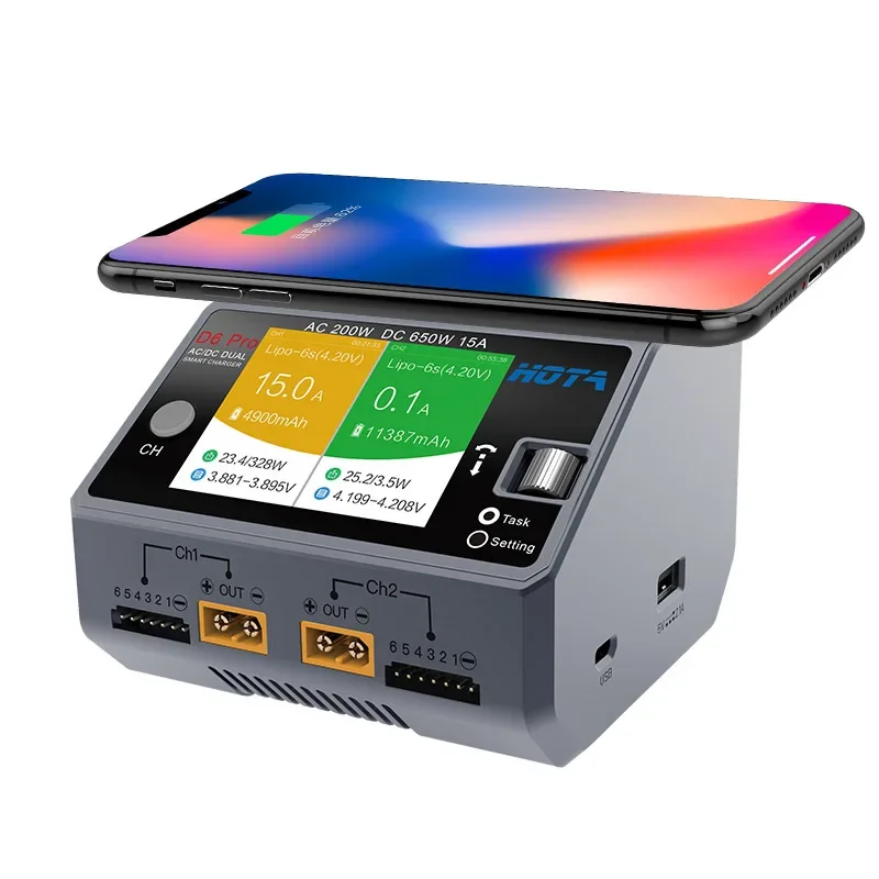 شاحن ذكي HOTA D6 Pro بقوة 650  - مراجعة Hota D6 Pro Dual Lipo Charger وسعره